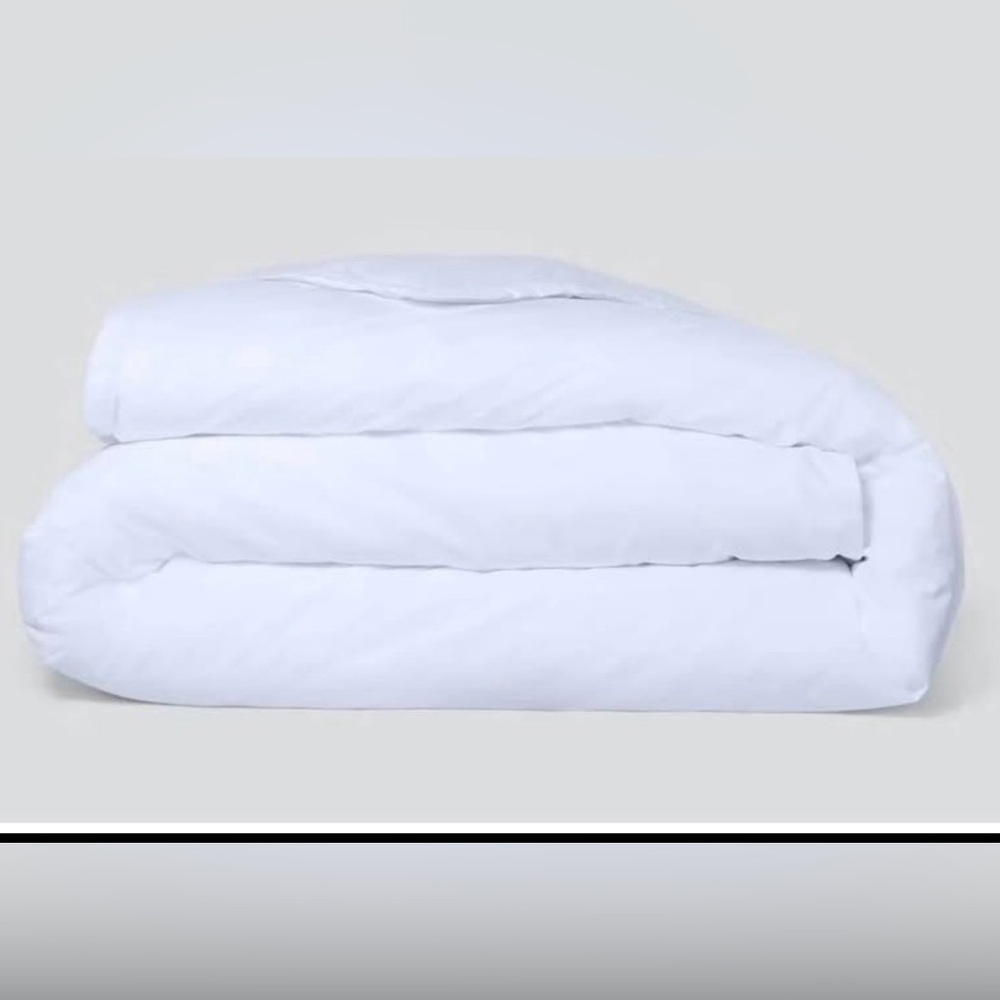 NWT Casper Percale Cotton Duvet Cover - Full/Queen in White